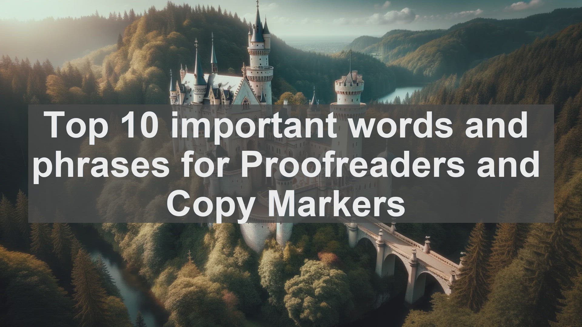 'Video thumbnail for Top 10 important words and phrases for Proofreaders and Copy Markers'