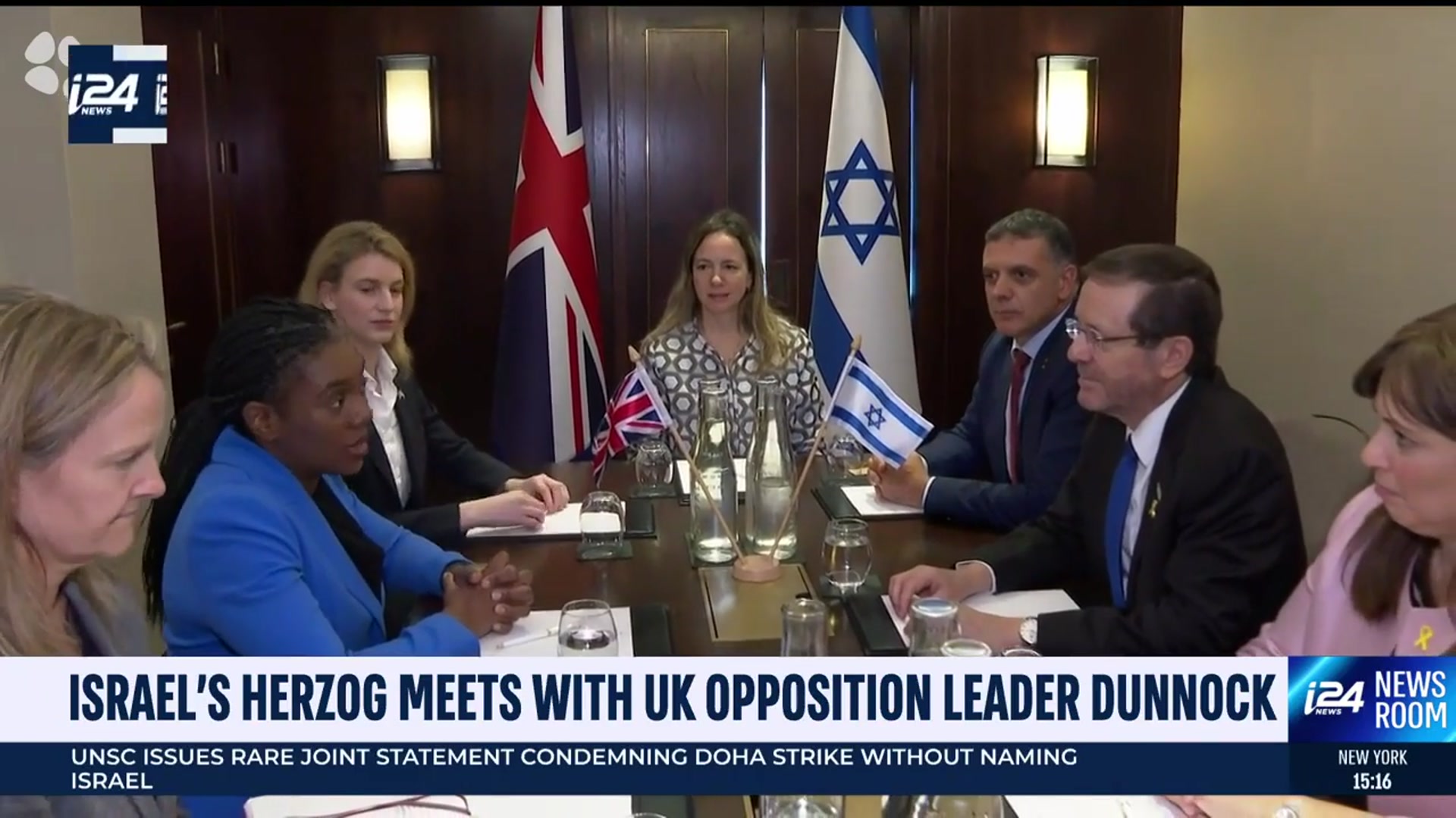 'Video thumbnail for Israel's Herzog meets with UK opposition leader Dunnock'