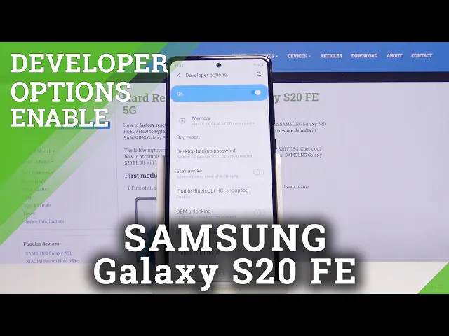 Video thumbnail for How to Open Developer Mode in SAMSUNG Galaxy S20 FE 5G