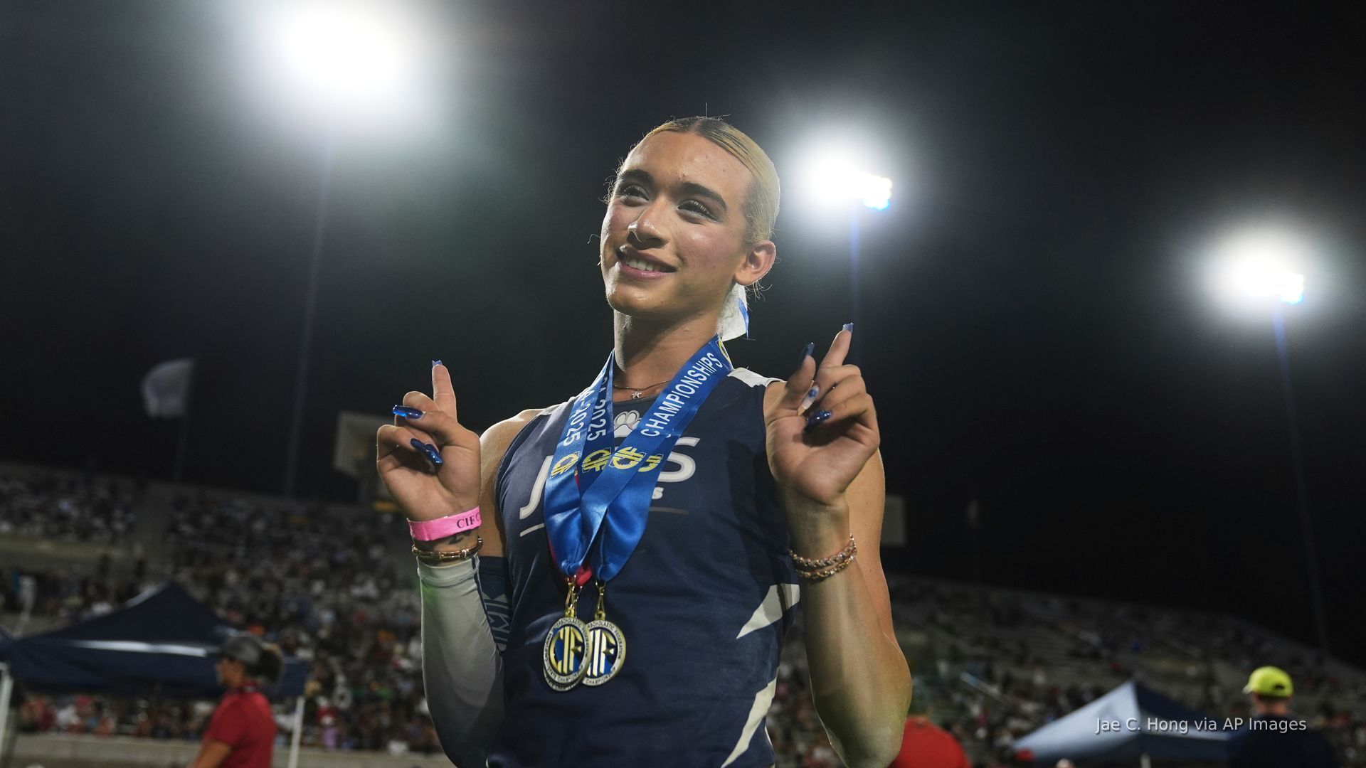 Video thumbnail for California transgender athlete wins gold after rule change and Trump threat