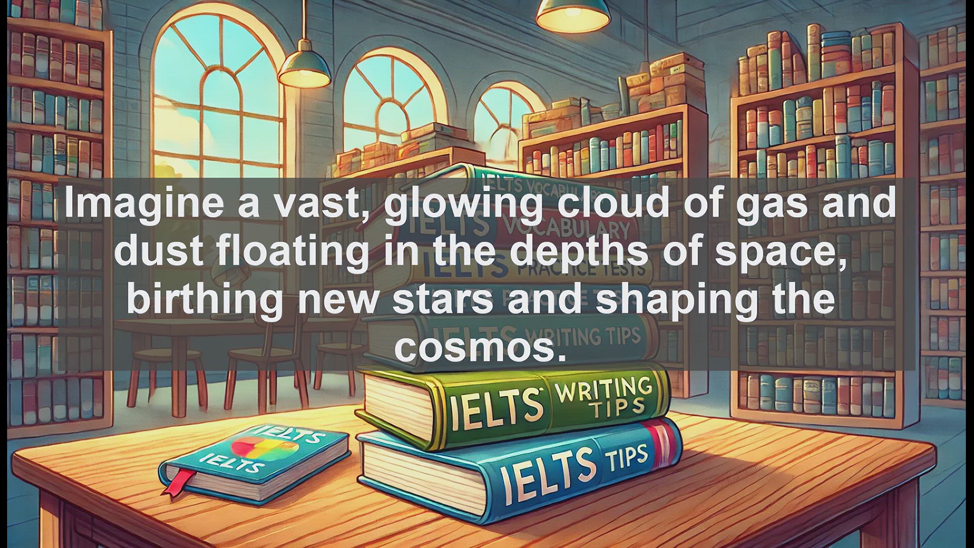 'Video thumbnail for 5000 Must Know IELTS 8.0 Vocabulary - Nebula: Exploring the Cosmic Clouds of Star Birth'