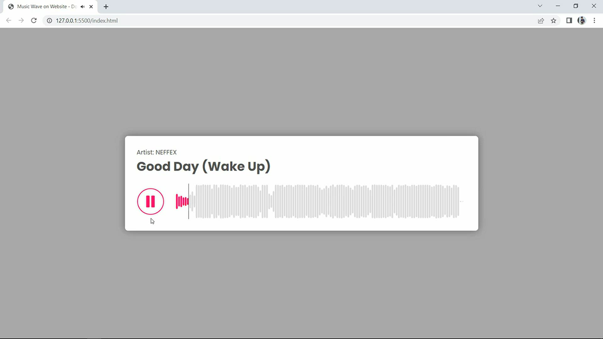 'Video thumbnail for How To Add Song On website With Sound Wave Pattern Using HTML CSS JS'