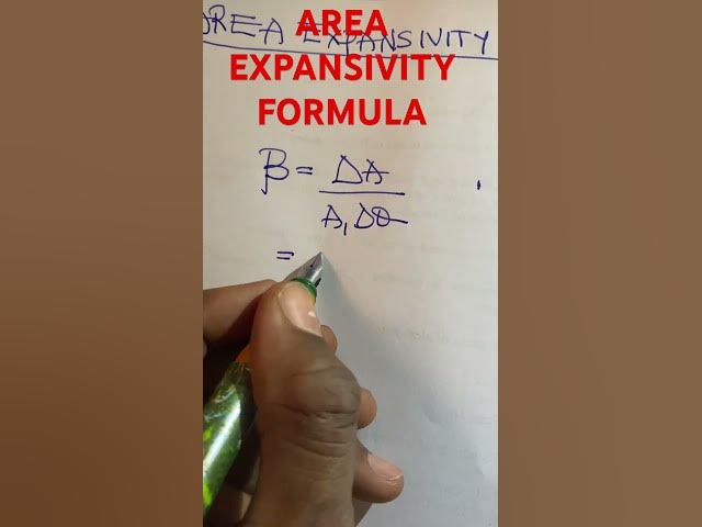 'Video thumbnail for Area Expansivity Formula #areaexpansivity'