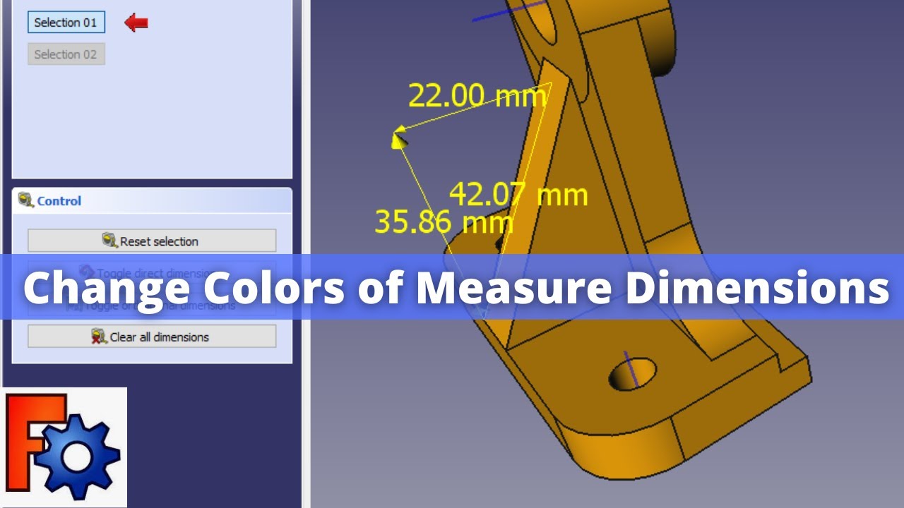 'Video thumbnail for Change Dimension Color in FreeCAD | FreeCAD | FreeCAD Setting | Mechnexus |'