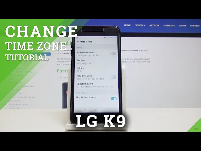 Video thumbnail for How to Change Date & Time in LG K9 - Time Zone Settings