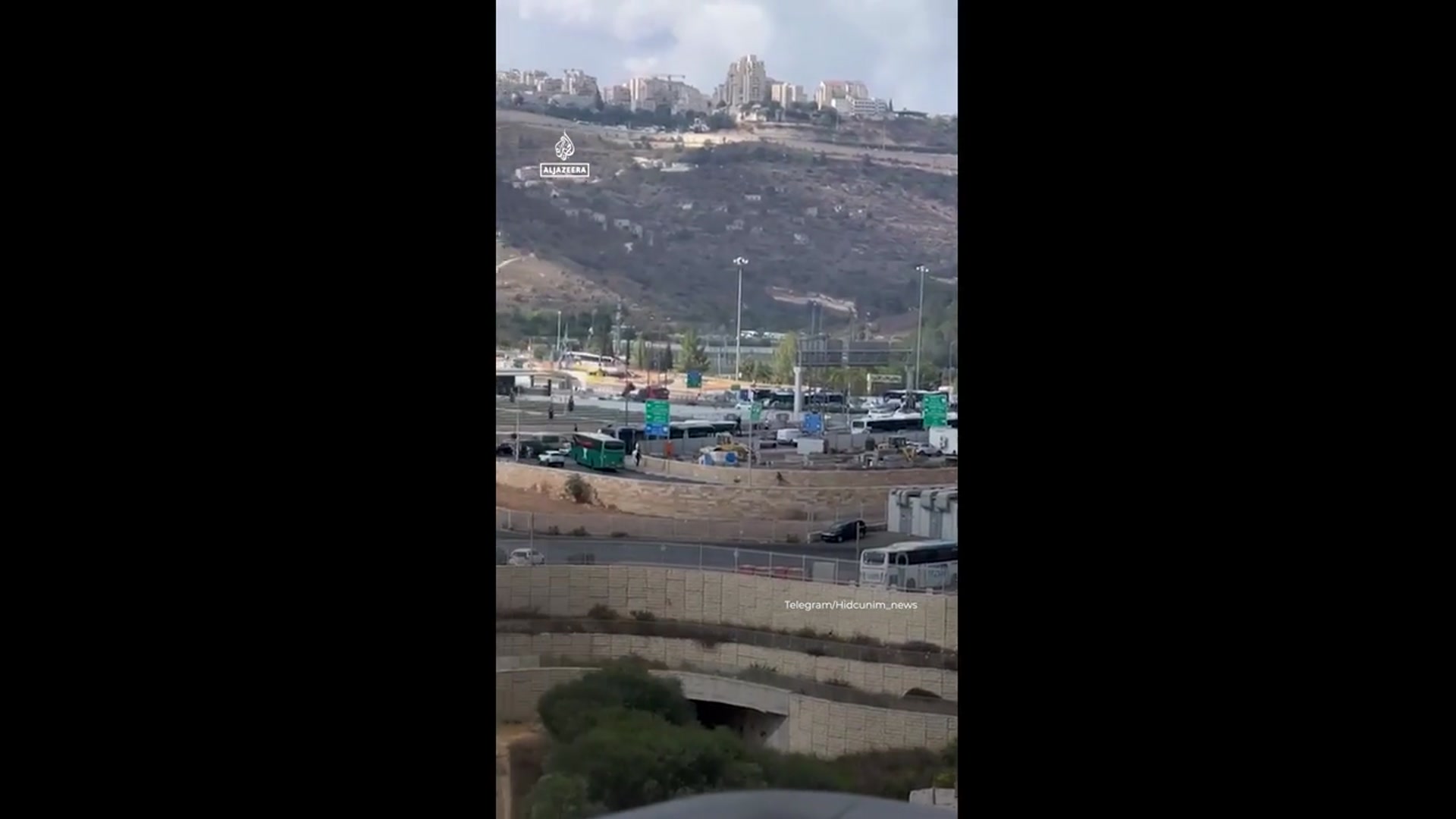 'Video thumbnail for People flee shooting at illegal Israeli settlement'