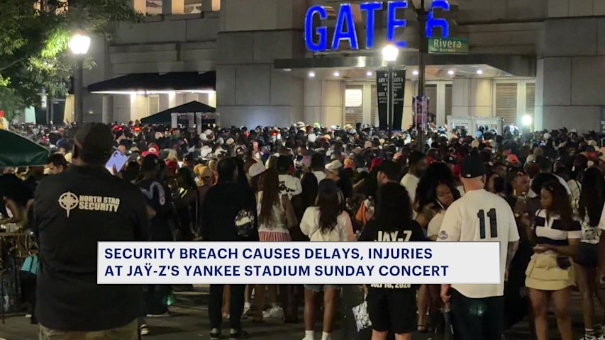 Video thumbnail for Jay-Z fans seek refunds after hourslong delay outside Yankee Stadium
