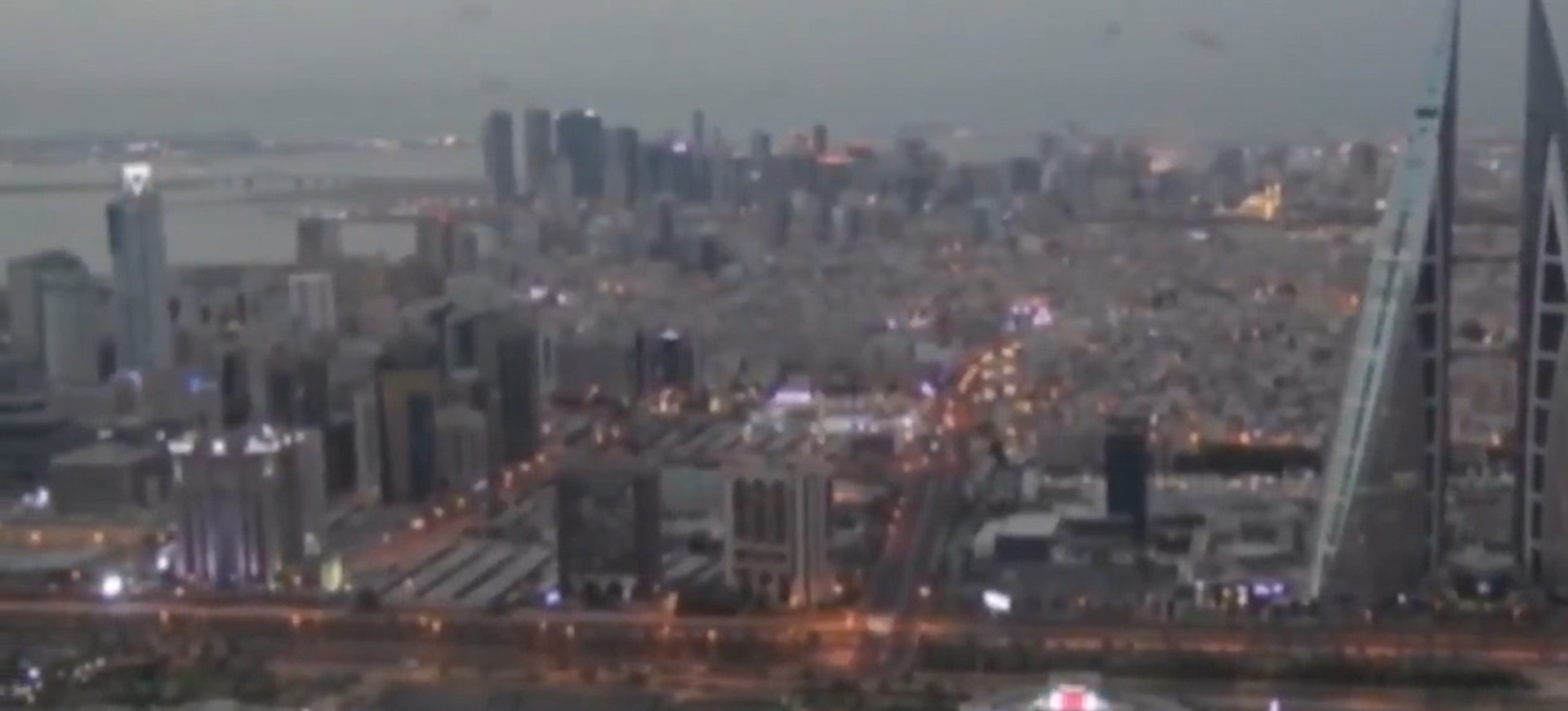 Video thumbnail for Explosion in Bahrain as Iran attacks US bases