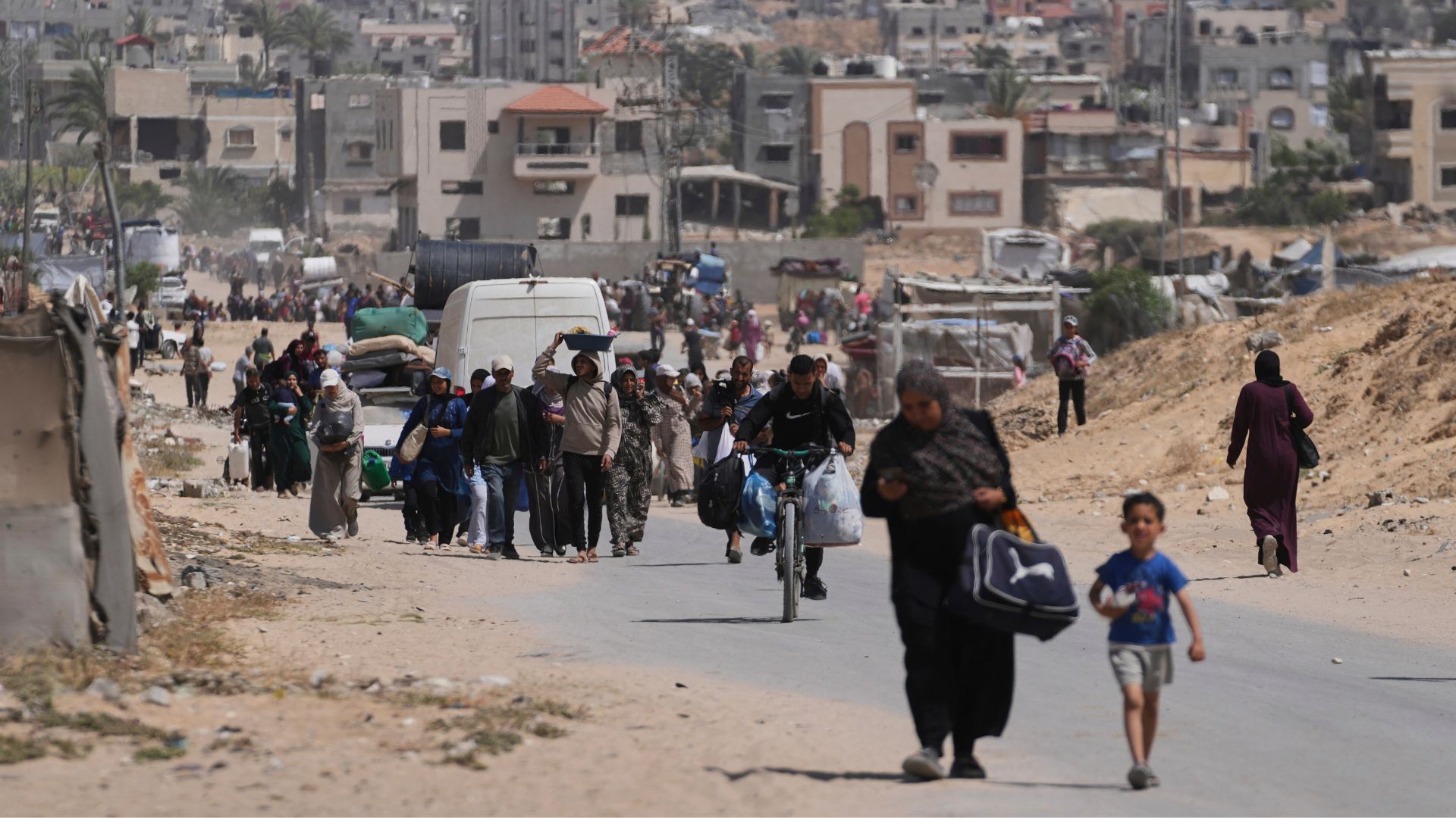 'Video thumbnail for Israeli army issued new forced evacuation warnings in central Gaza'