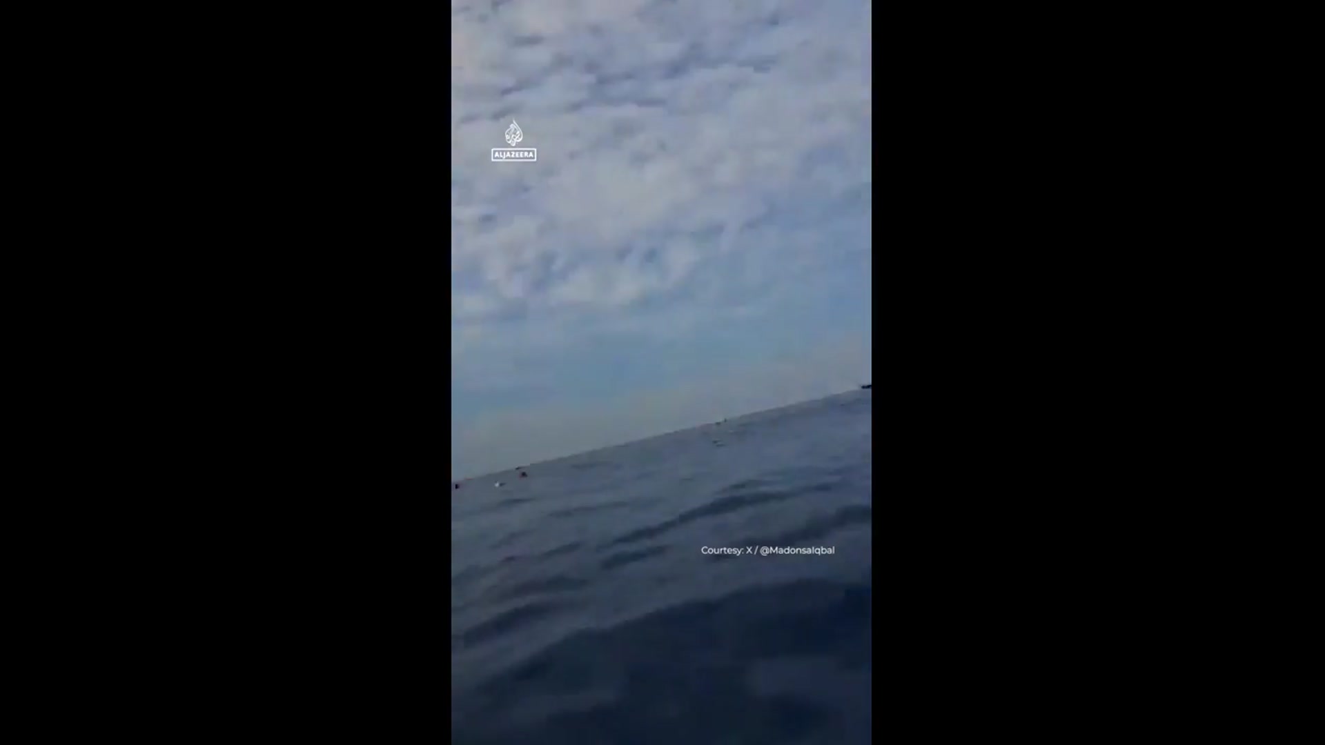 'Video thumbnail for Passengers jump from burning ship into the sea in Indonesia'