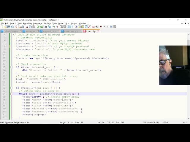 Video thumbnail for 2024 06 21 - (part 2) Read from database to populate the website.