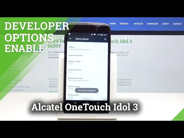 Video thumbnail for How to Open Developer Options on Alcatel OneTouch Idol 3 - USB Debugging / OEM Unlock