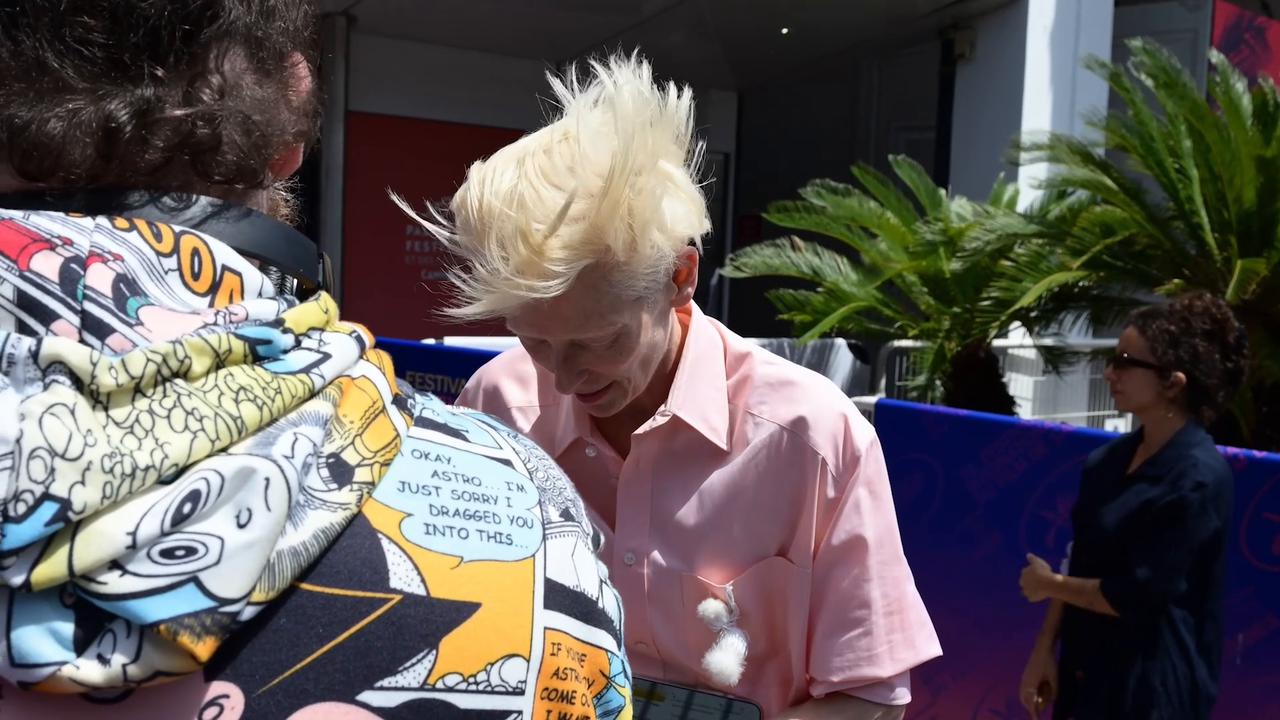 Video thumbnail for France: Tilda Swinton attends 79th Cannes Film Festival.