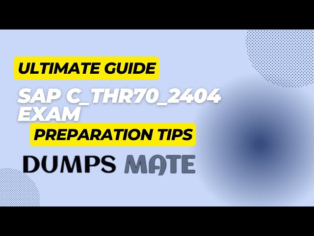 Video thumbnail for Why Get SAP Certified? Ultimate Guide to the C_THR70_2404 Exam
