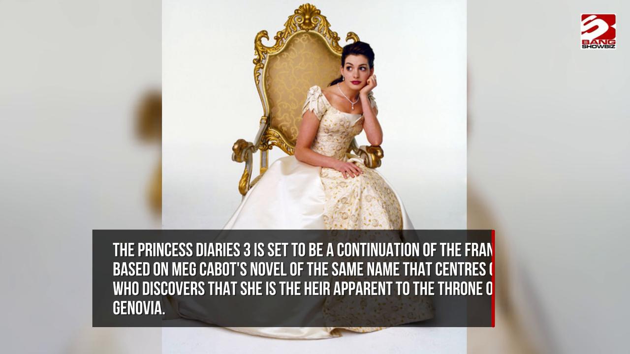Video thumbnail for Anne Hathaway hints at ‘story breakthrough’ for The Princess Diaries 3