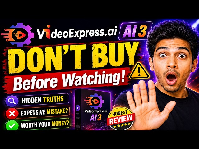 Video thumbnail for VideoExpress AI 3 Review: Shocking Results You Need to See!