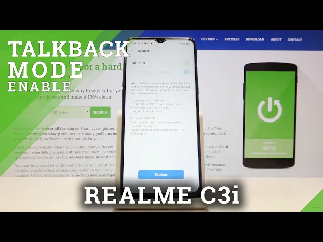 Video thumbnail for How to Activate TalkBack on REALME C3i – Turn On TalkBack