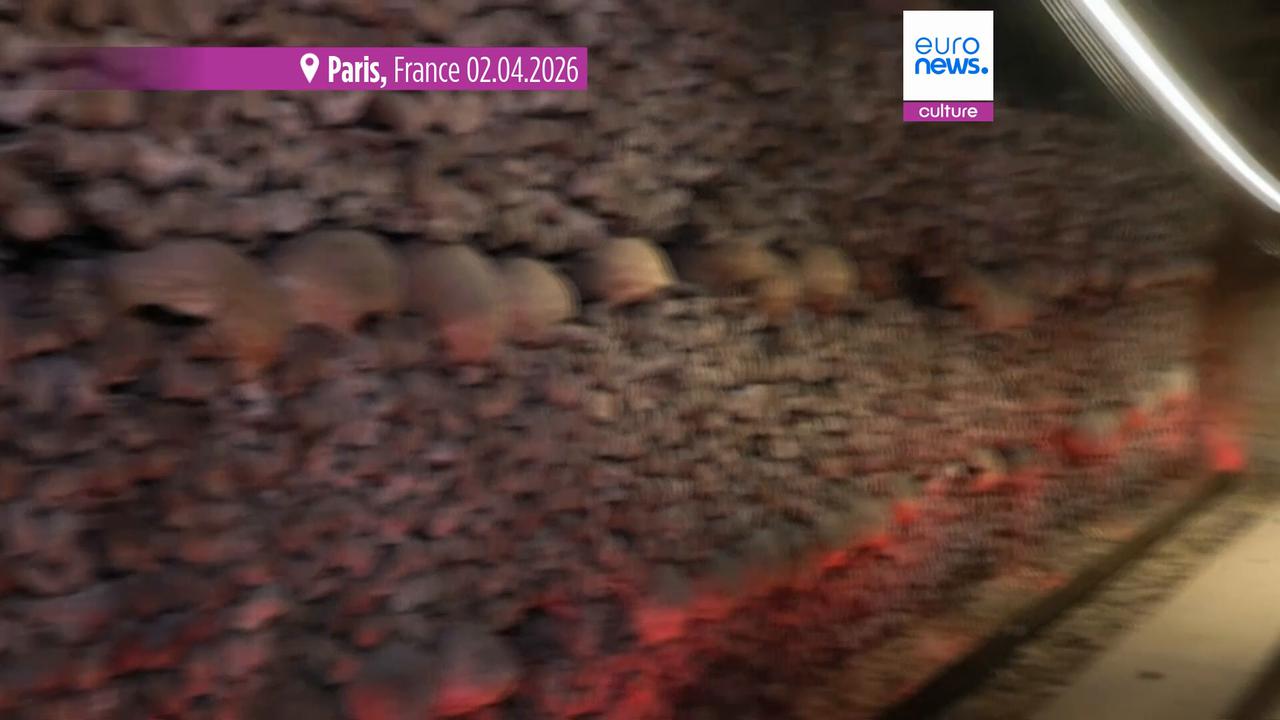 Video thumbnail for Going underground (again): Paris catacombs reopen to visitors after major safety renovations