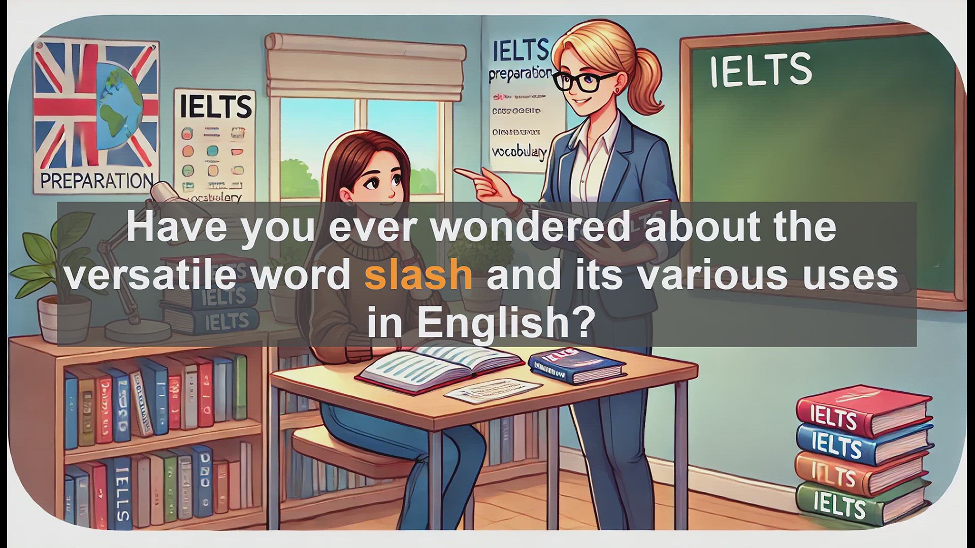 'Video thumbnail for 2500 Must Know IELTS 6.5 Vocabulary - Slash: A Versatile Word for IELTS Success'