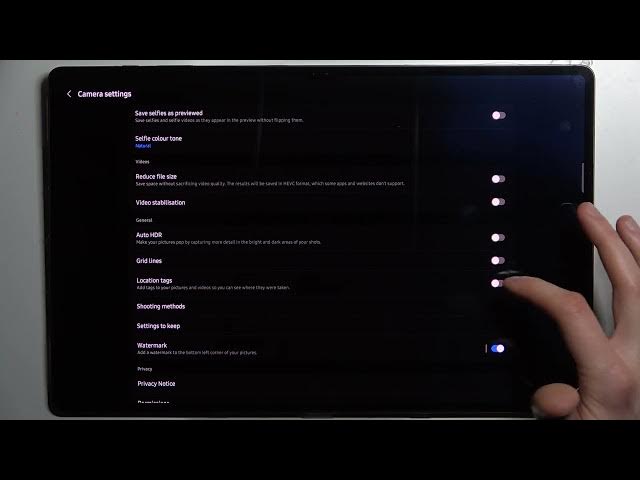 Video thumbnail for How to Allow Camera Location Tags in SAMSUNG Galaxy Tab S8 Ultra – Find Location Feature