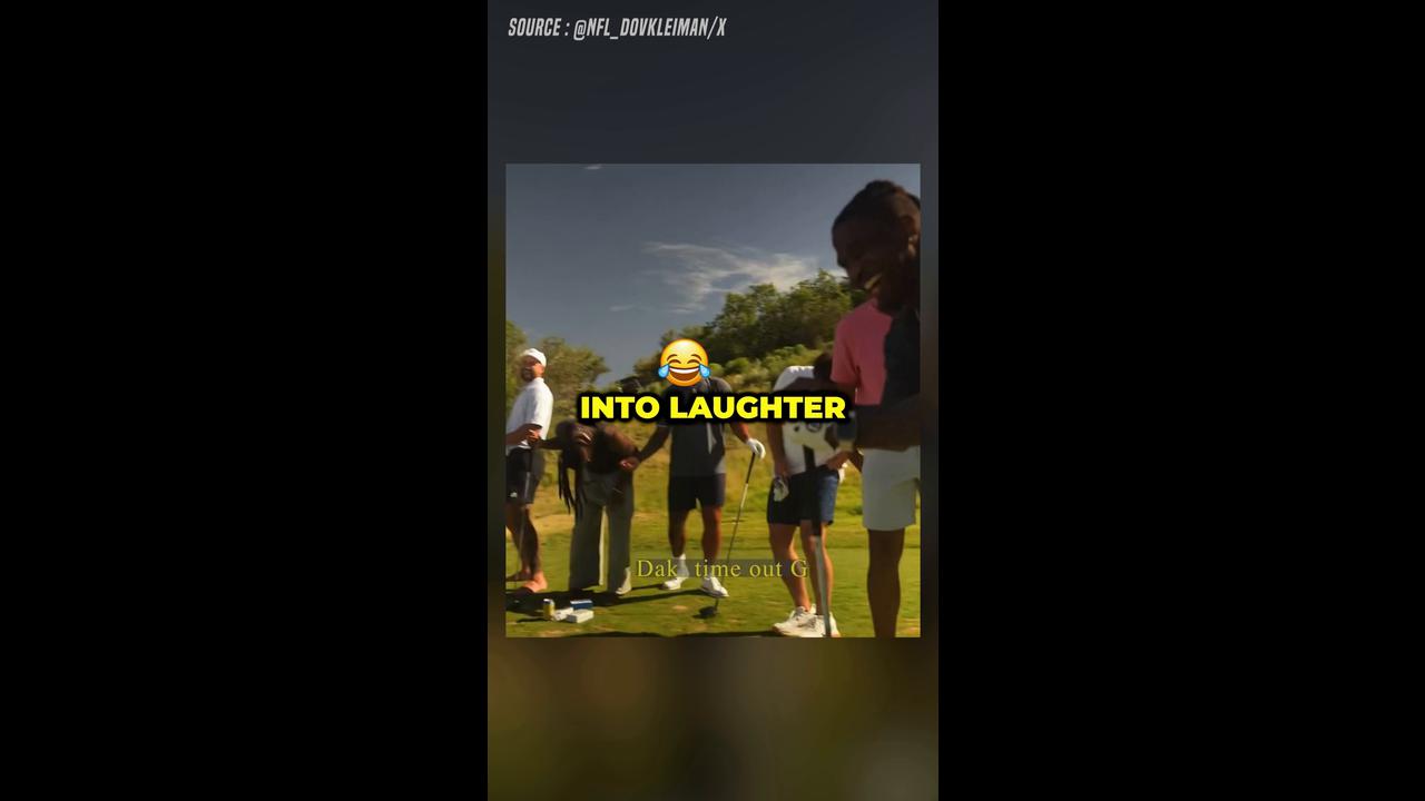 Video thumbnail for George Pickens’ Golf Swing Had Dak Prescott and Cowboys Teammates Crying