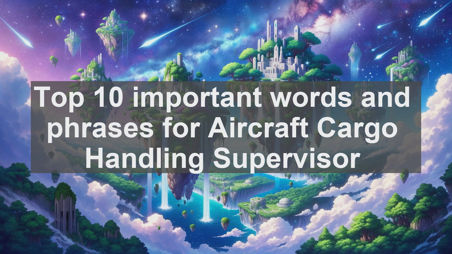 'Video thumbnail for Top 10 important words and phrases for Aircraft Cargo Handling Supervisor'