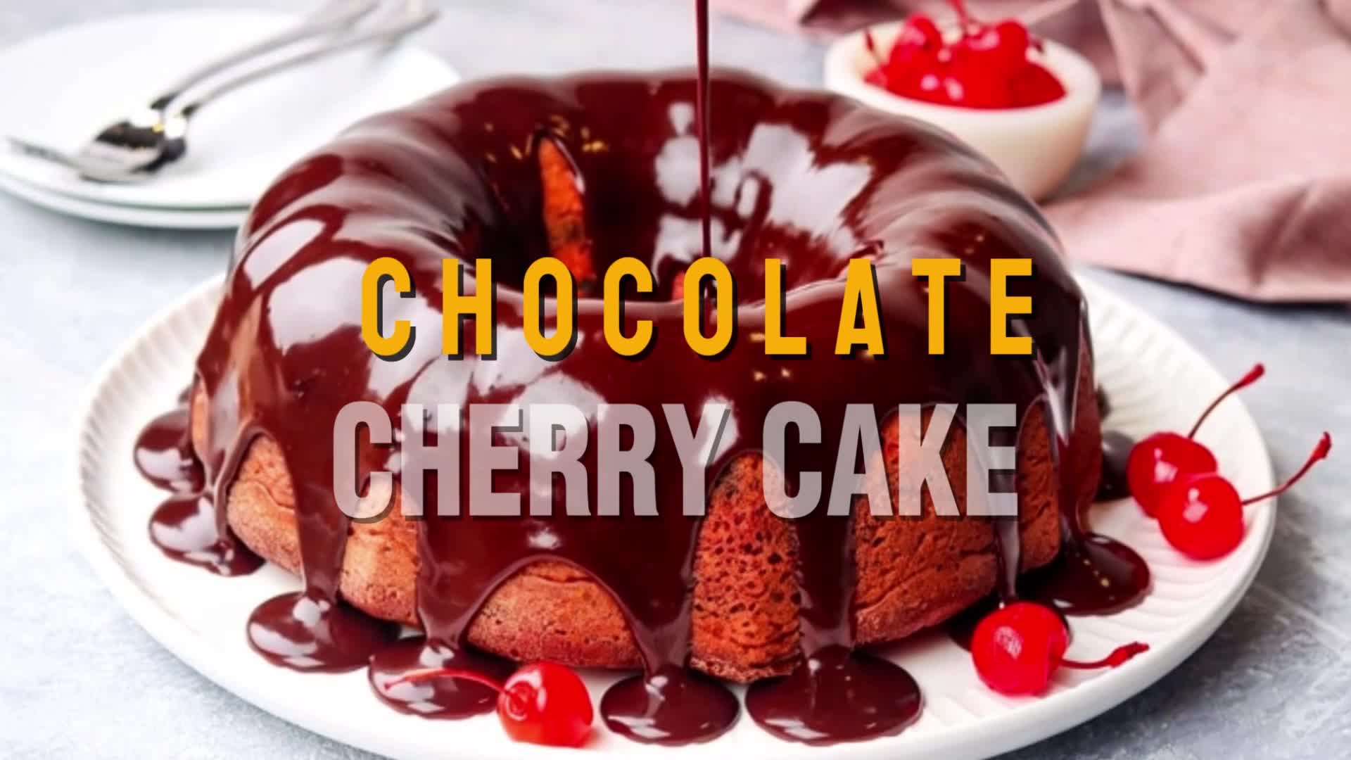 Video thumbnail for Chocolate Cherry Cake 🍒  | Moist, Rich & Easy Bundt Cake Recipe with Chocolate Glaze