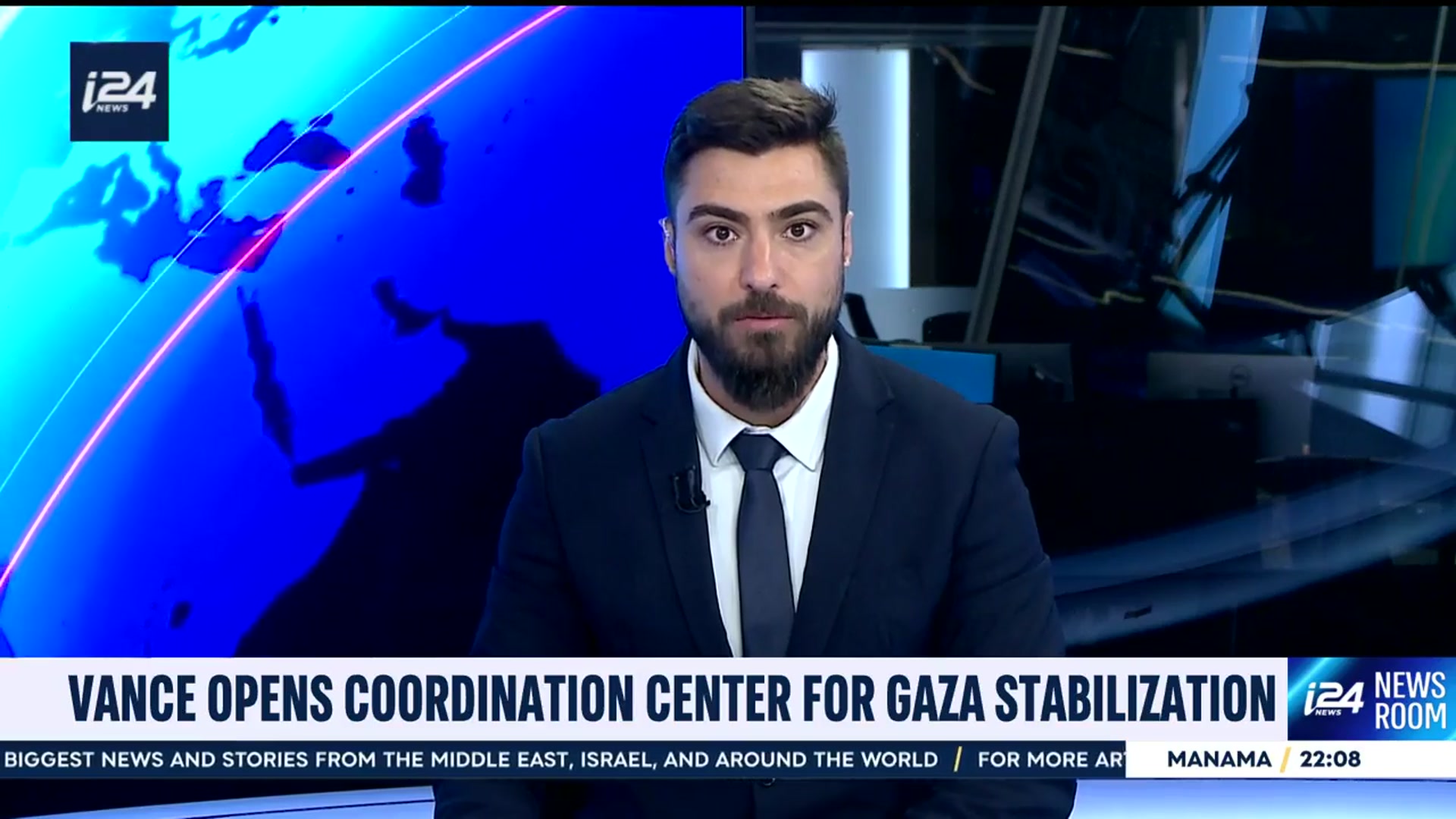'Video thumbnail for Vance opens coordination center for Gaza stabilization'