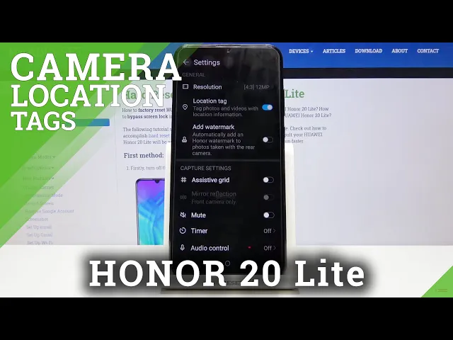 Video thumbnail for Honor 20 Lite - How to Turn On / Off Camera Location Tags