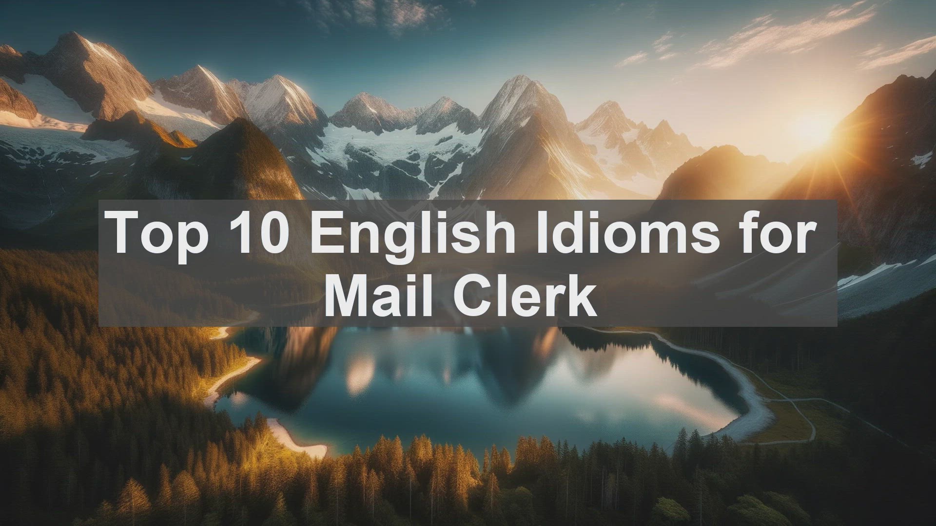 'Video thumbnail for Top 10 English Idioms for Mail Clerk'