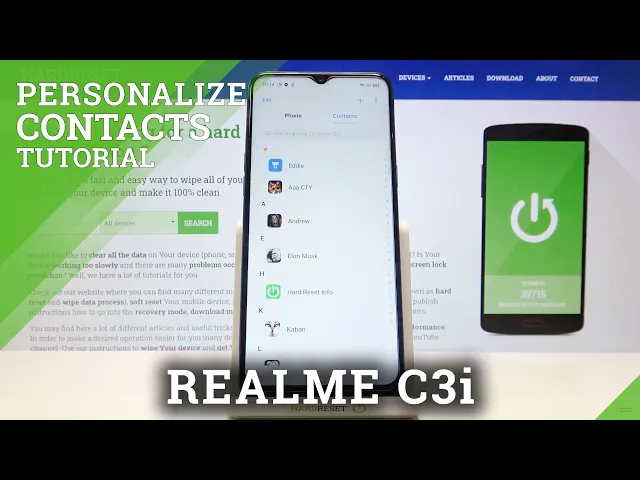 Video thumbnail for How to Add Photo to Contact on REALME C3i – Customize Contact List