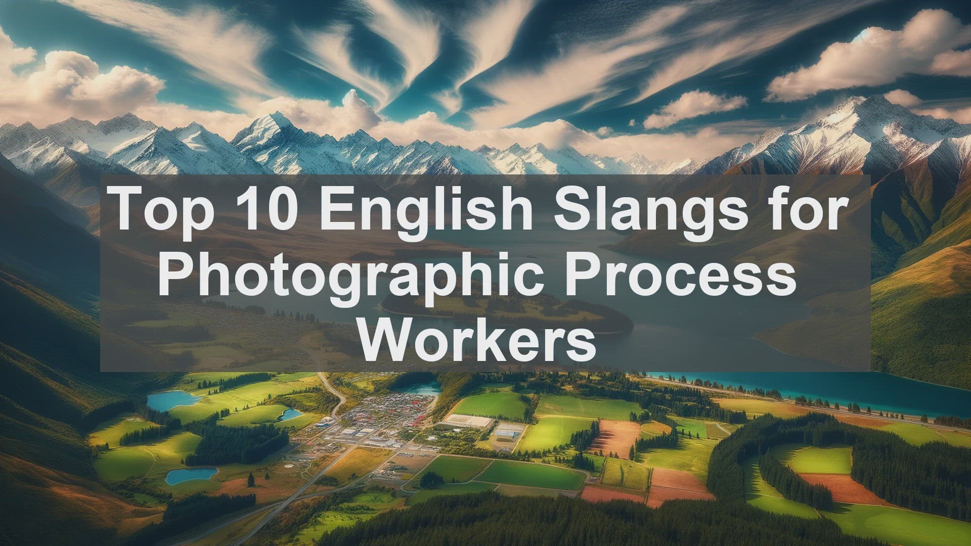 'Video thumbnail for Top 10 English Slangs for Photographic Process Workers'