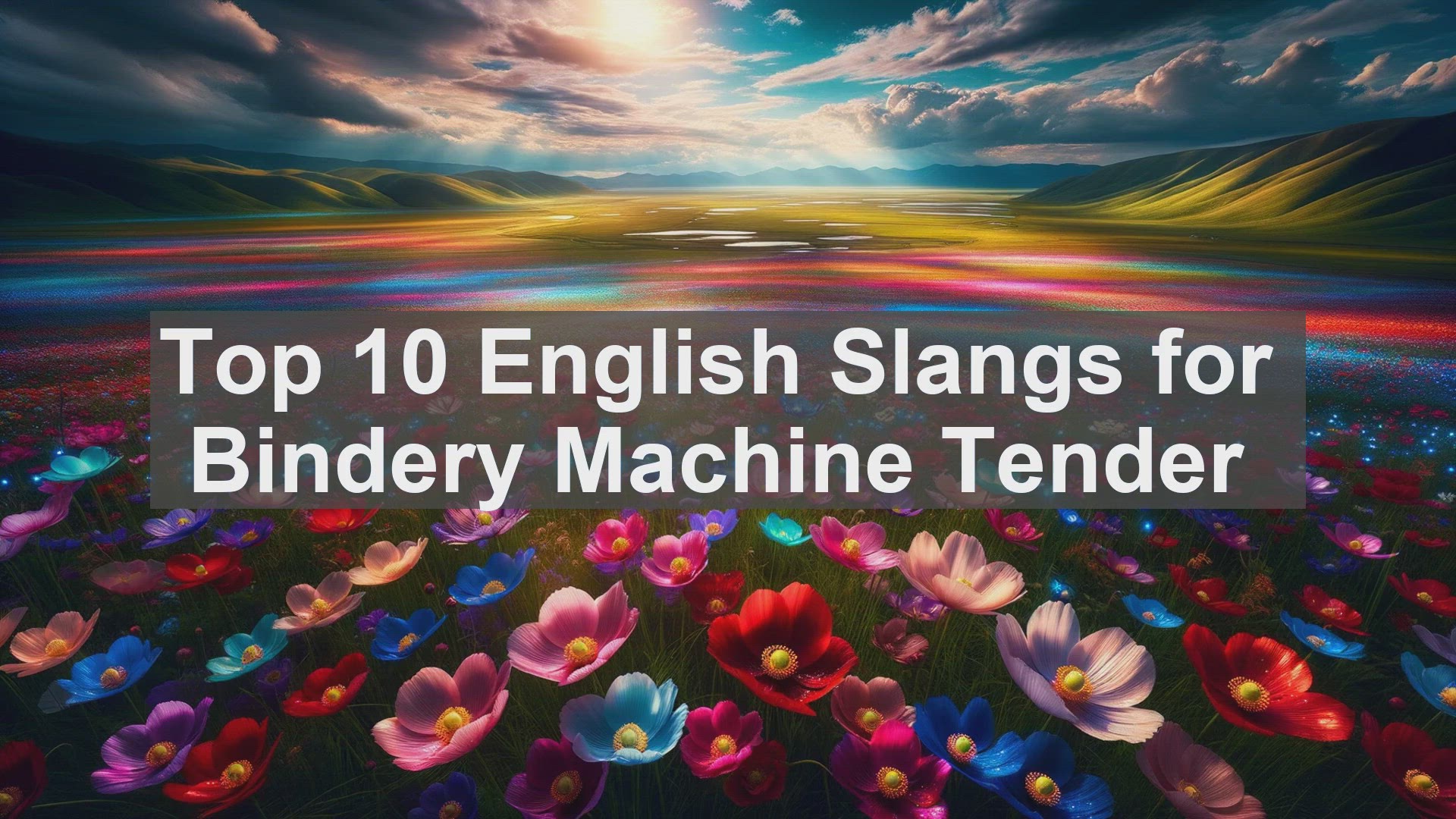 'Video thumbnail for Top 10 English Slangs for Bindery Machine Tender'