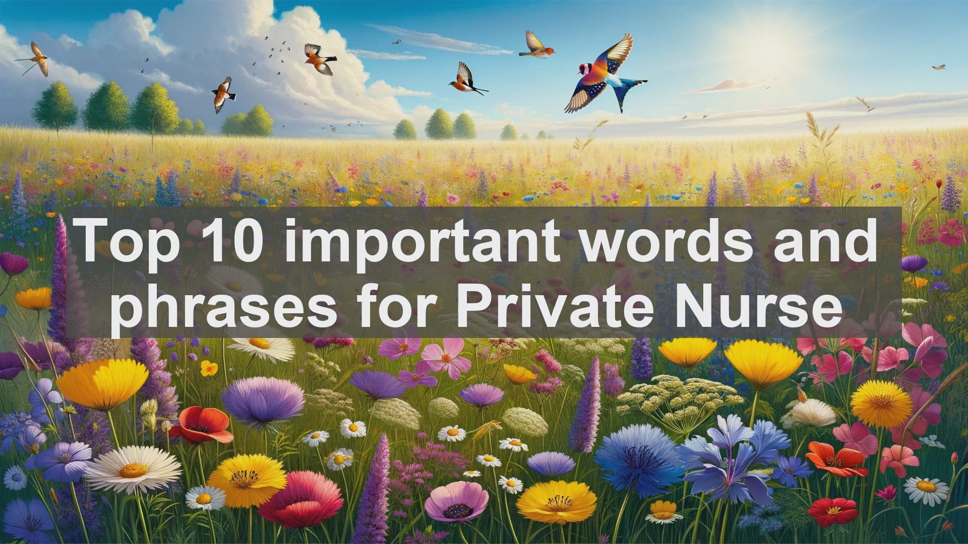 'Video thumbnail for Top 10 important words and phrases for Private Nurse'