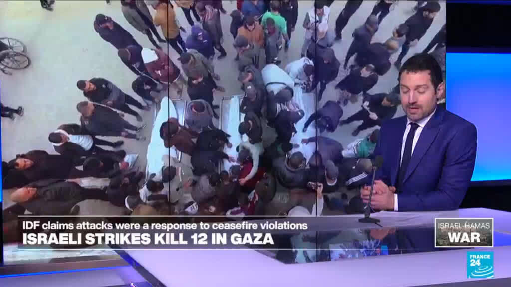 Video thumbnail for IDF claims attacks were a response to ceasefire violations