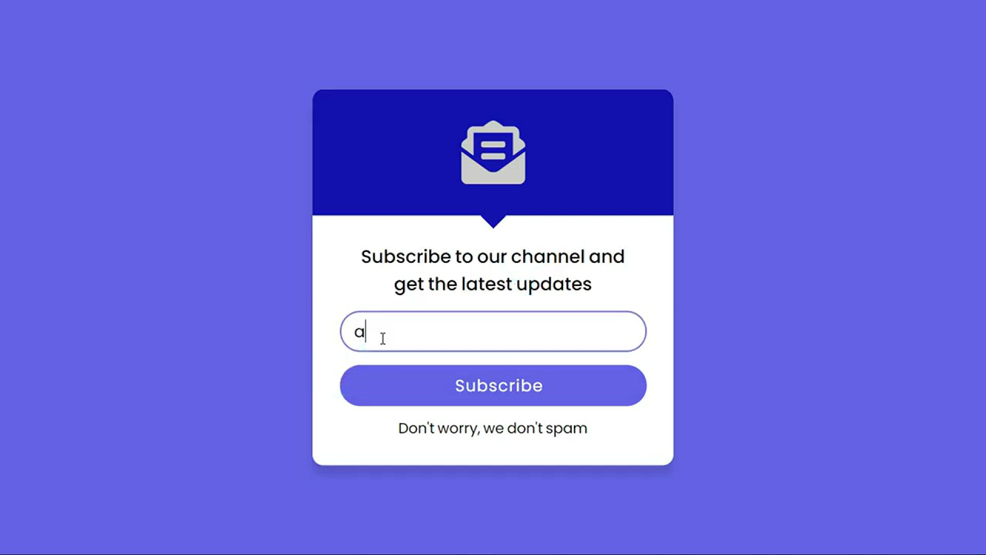 'Video thumbnail for Email Subscription Box Using HTML & CSS _ Newsletter Section'