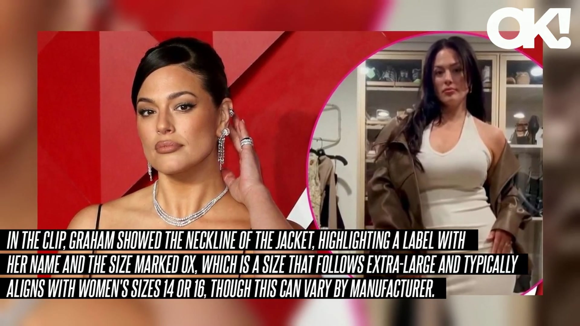 'Video thumbnail for What Is Ashley Graham's Clothing Size? Model Accidentally Reveals in Clothing Mishap'