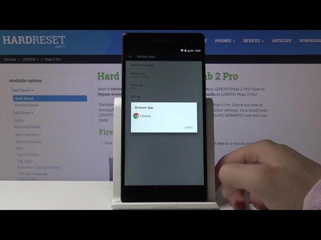 Video thumbnail for How to Manage Default Apps – Programs Settings on LENOVO Phab 2 Pro