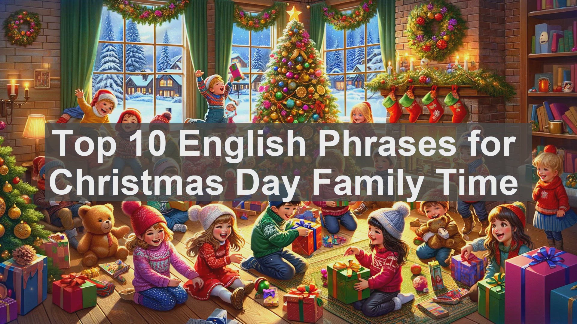 'Video thumbnail for Top 10 English Phrases for Christmas Day Family Time'