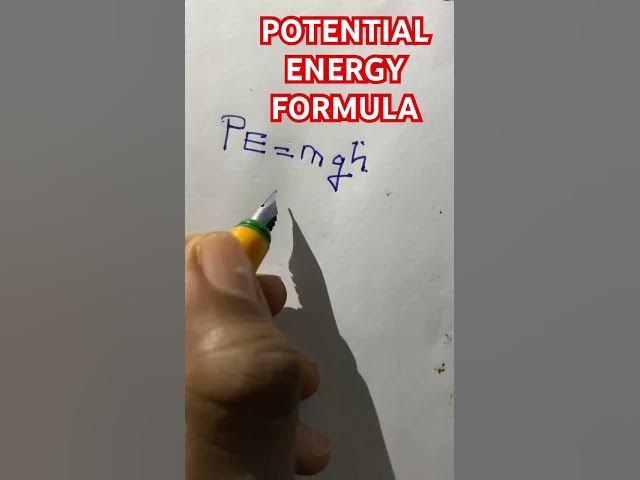 'Video thumbnail for Potential energy formula'