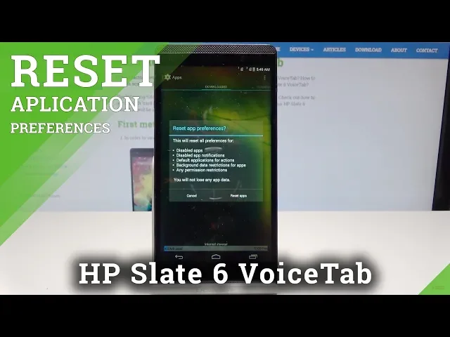 Video thumbnail for How to Reset App Preferences HP Slate 6 VoiceTab - Reset App Setting