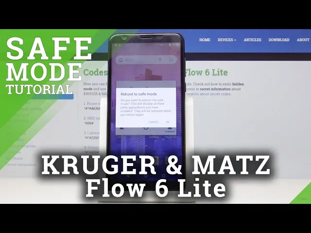 Video thumbnail for How to Load Safe Mode on KRUGER & MATZ Flow 6 Lite - Boot & Exit Safe Mode