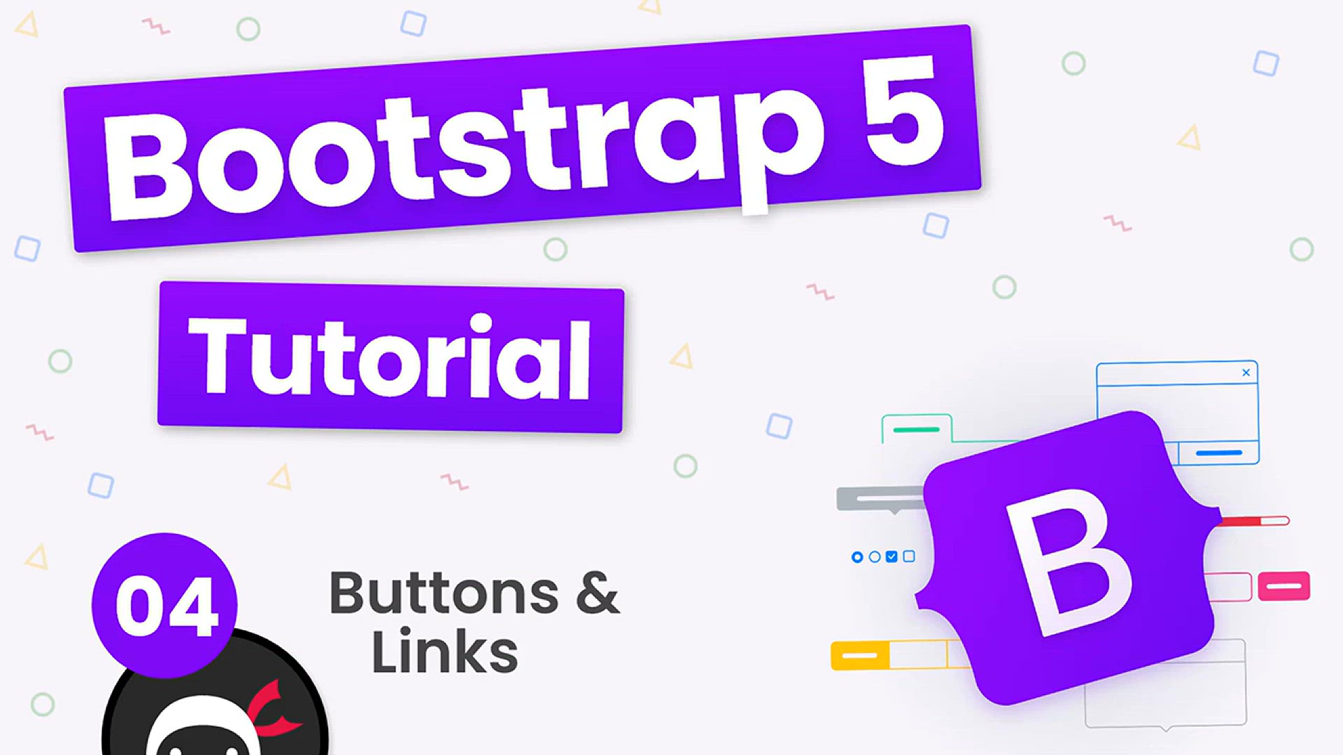 'Video thumbnail for Bootstrap 5 Crash Course Tutorial #4 - Buttons & Button Groups'