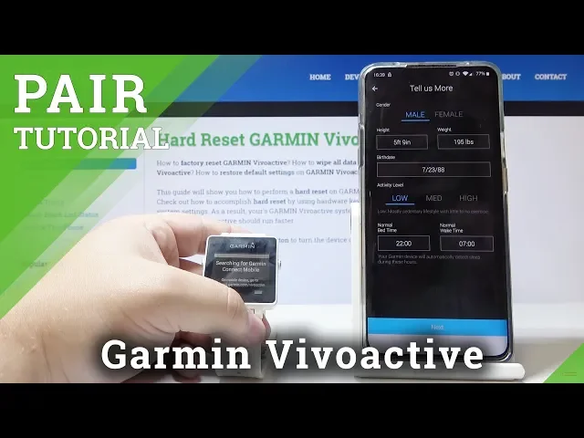 Video thumbnail for How to Pair GARMIN Vivoactive with Smartphone - Connect Devices