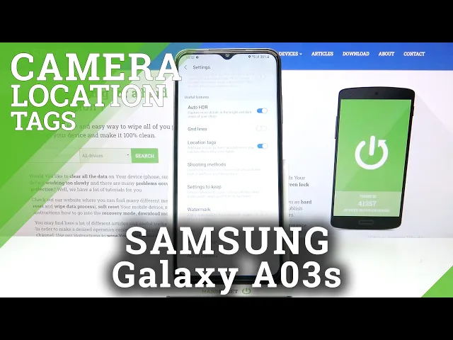 Video thumbnail for How o Turn On/Turn Off Camera Location Tags in SAMSUNG Galaxy A03s - Geolocalization
