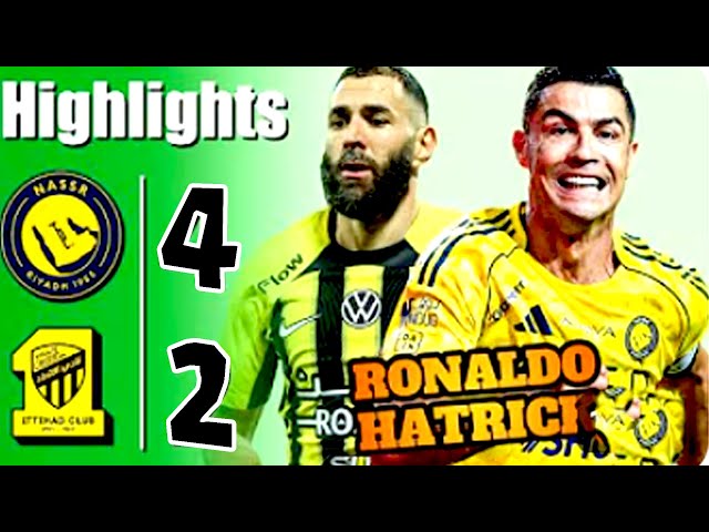 Video thumbnail for Ronaldo Hat Trick 💥 Al Nassr vs Al Ittihad 4 -2   All Goals & Highlights   2025 | HD