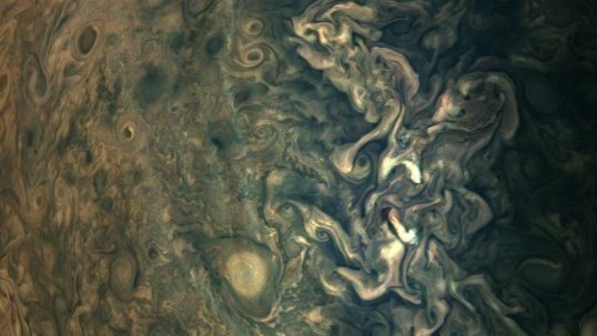 Video thumbnail for Jupiter's puzzling haze streaks: NASA still unsure how they form.