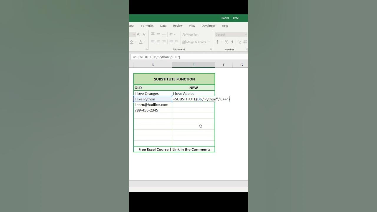 Video thumbnail for Substitute Function Data Cleaning
