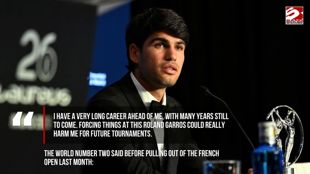 Video thumbnail for Carlos Alcaraz to miss Wimbledon because of wrist injury