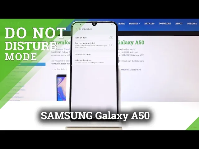 Video thumbnail for How to Activate Do Not Disturb Mode in SAMSUNG Galaxy A50 - Mute Sounds
